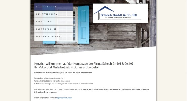 Firma Schoch GmbH & Co. KG - Ihr Putz- und Malerbetrieb in Burkardroth-Gefll