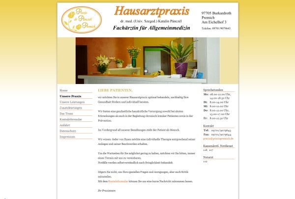 Hausarztpraxis dr. med. (Univ. Szeged.) Katalin Pnczl // 97705 Burkardroth (Premich)