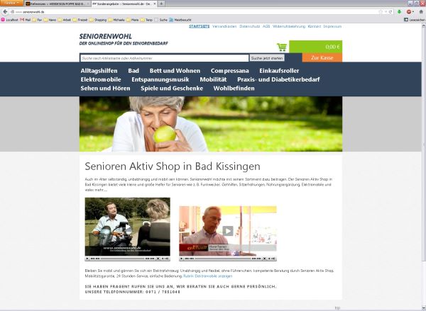 Seniorenwohl - Onlineshop für den Seniorenbedarf - 97688 Bad Kissingen