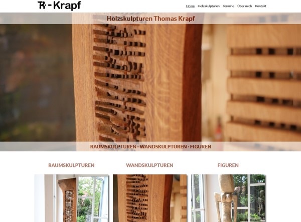 Raumskulpturen, Wandskulpturen, Figuren aus Holz des Bildhauers Thomas Krapf aus Aura